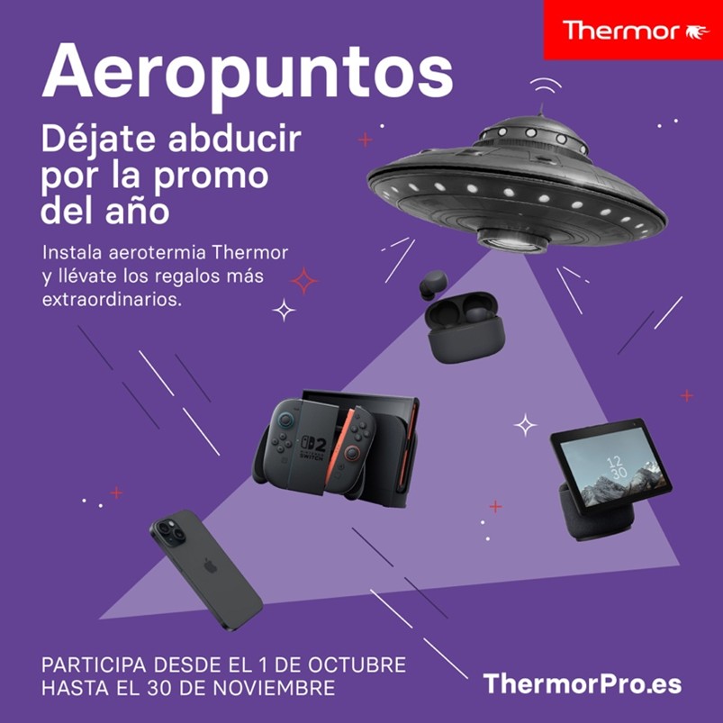Thermor lanza la nueva edición de su campaña Aeropuntos: regalos directos para los instaladores más fieles