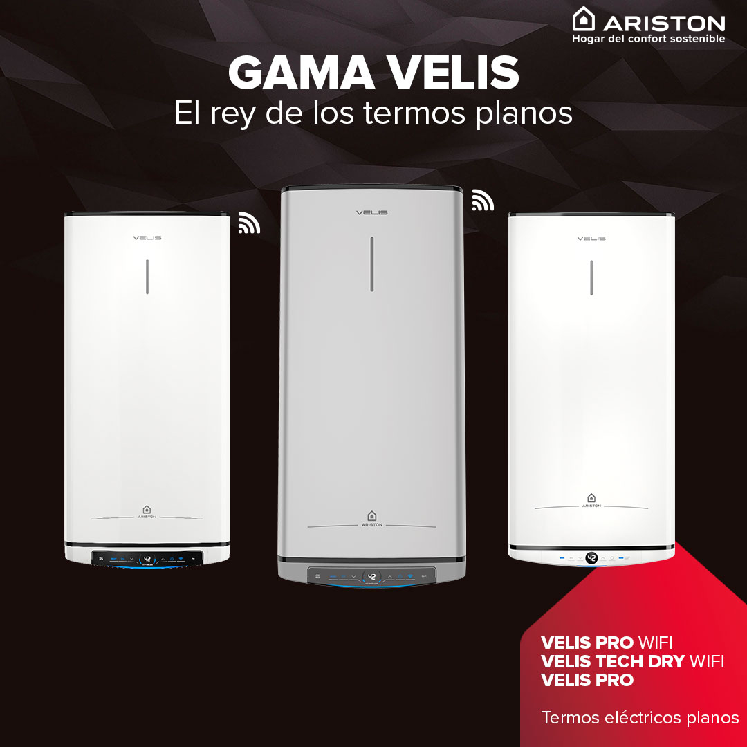Ariston presenta su revolucionaria gama Velis: el rey de los termos planos