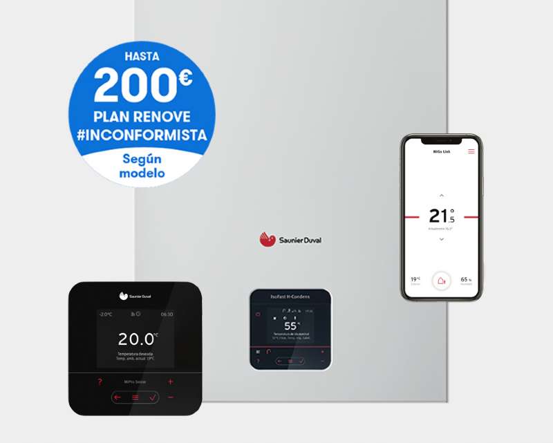 Plan Renove #Inconformista de Saunier Duval: hasta 200 € por caldera 