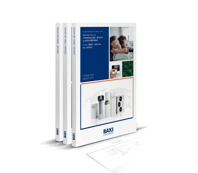 BAXI presenta un nuevo Catálogo Tarifa Agosto’21 con importantes novedades en aerotermia