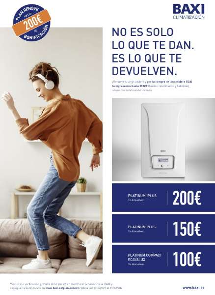 BAXI promueve la eficiencia e innovación con un nuevo Plan Renove de calderas murales