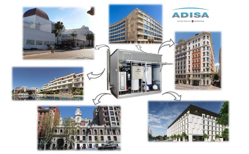 Roof Top con Calderas HE Adisa en el sector hotelero