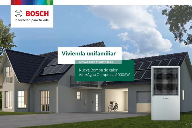 La nueva bomba de calor Compress 5000 AW de Bosch, perfecta para viviendas unifamiliares