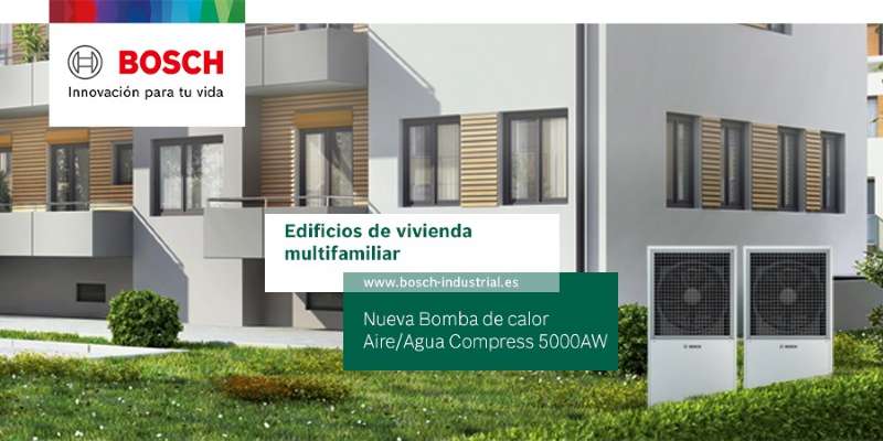Bomba de calor Compress 5000AW de Bosch, solución versátil para edificios de viviendas