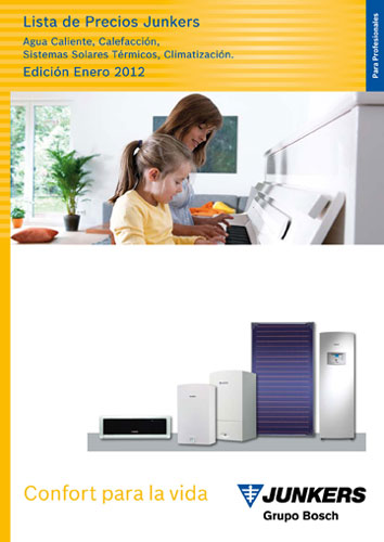 Nueva tarifa Junkers Enero 2012 para profesionales