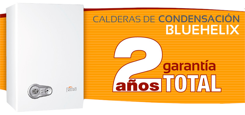 CALDERAS DE CONDENSACIÓN BLUEHELIX DE FERROLI: 2 AÑOS DE GARANTÍA TOTAL