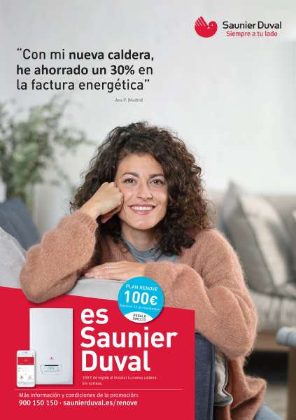 Hasta el 11 de noviembre, nuevo Plan Renove 100 € de Saunier Duval para el usuario final