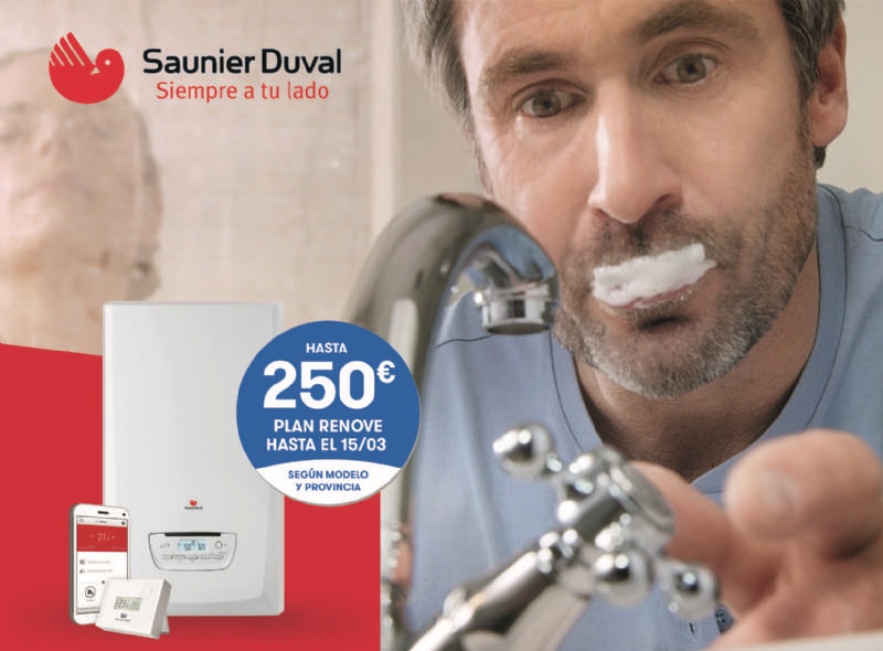 Nuevo Plan Renove para el usuario final: hasta 250 € al instalar una caldera Saunier Duval