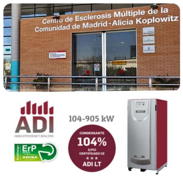 Las calderas ADI de Adisa Heating en el Centro de Esclerosis Múltiple Alicia Koplowitz de Madrid