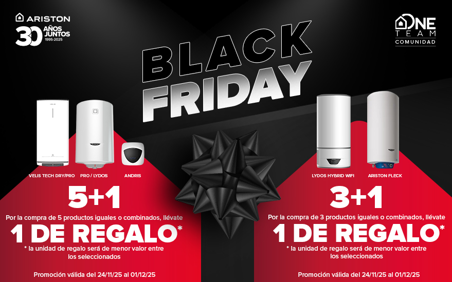 Arranca el Black Friday de Ariston con ofertas exclusivas en soluciones de ACS