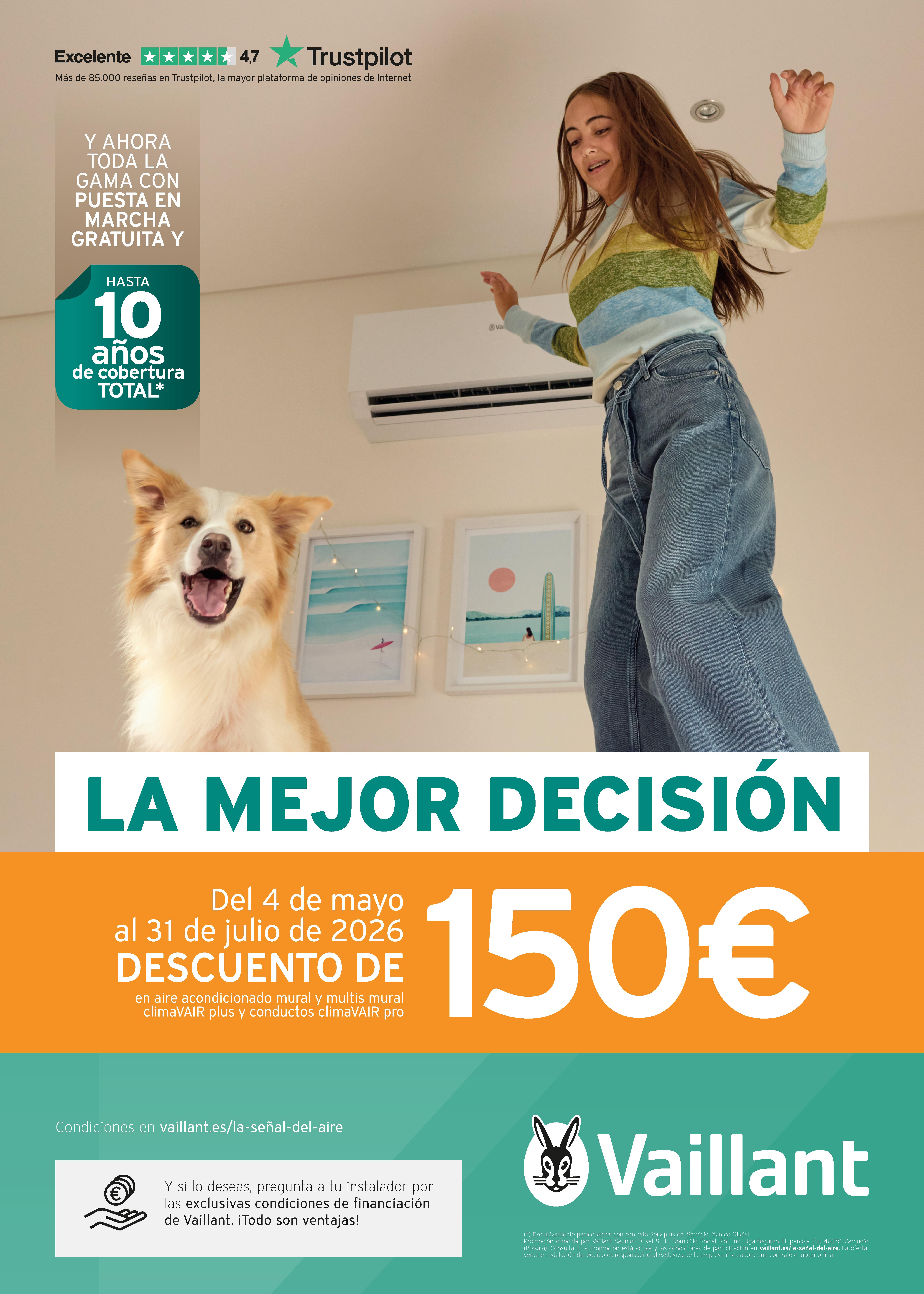 Nuevas promociones de calderas y aire acondicionado Vaillant para usuarios finales