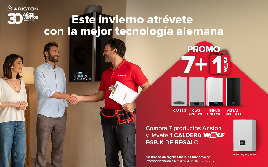 PROMOCIÓN EXCLUSIVA WOLF: 7+1 en calderas. Rendimiento, eficiencia y confort para el invierno