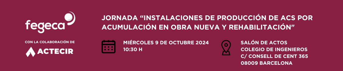Instalaciones de producción de ACS por acumulación en obra nueva y rehabilitación
